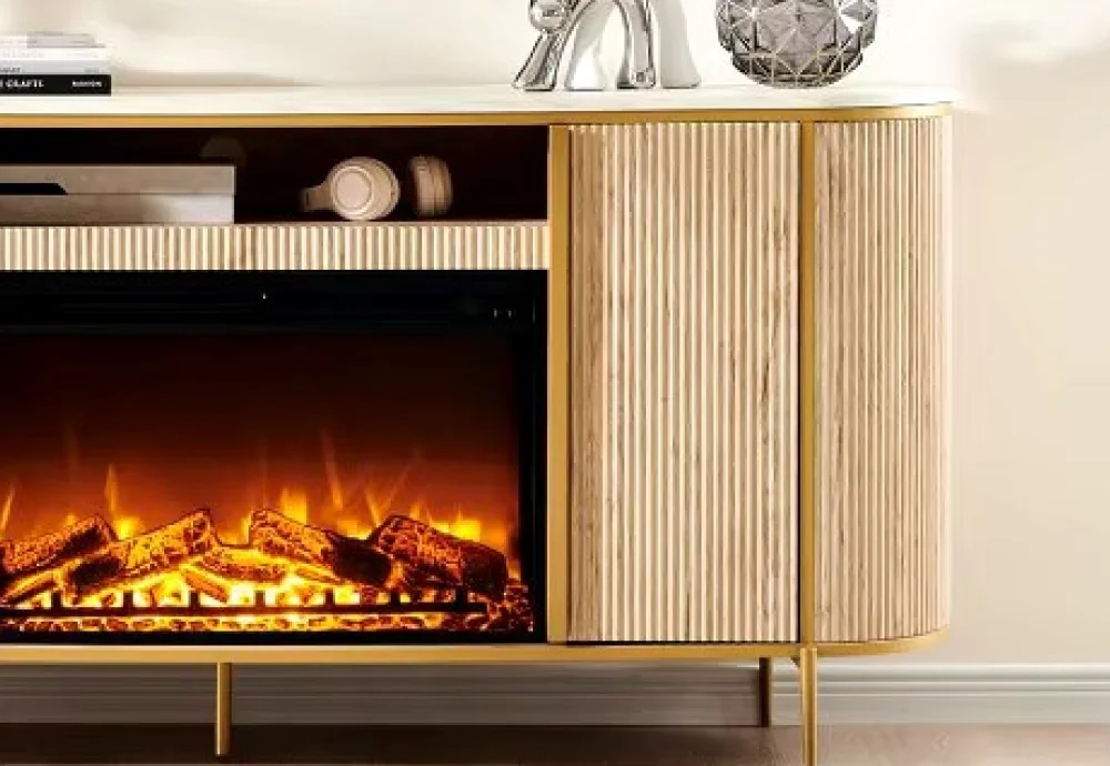 electric fireplace with logs